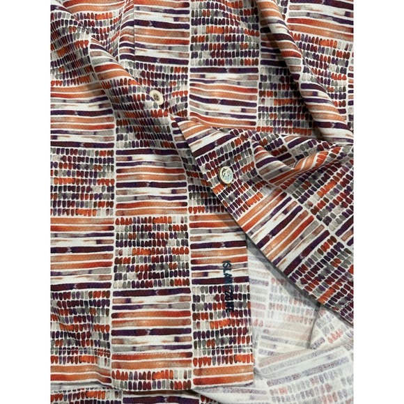 Tommy Bahama Shirt Men's‎ Size L Multicolor Short Sleeve Silk Blend Casual - Picture 6 of 10